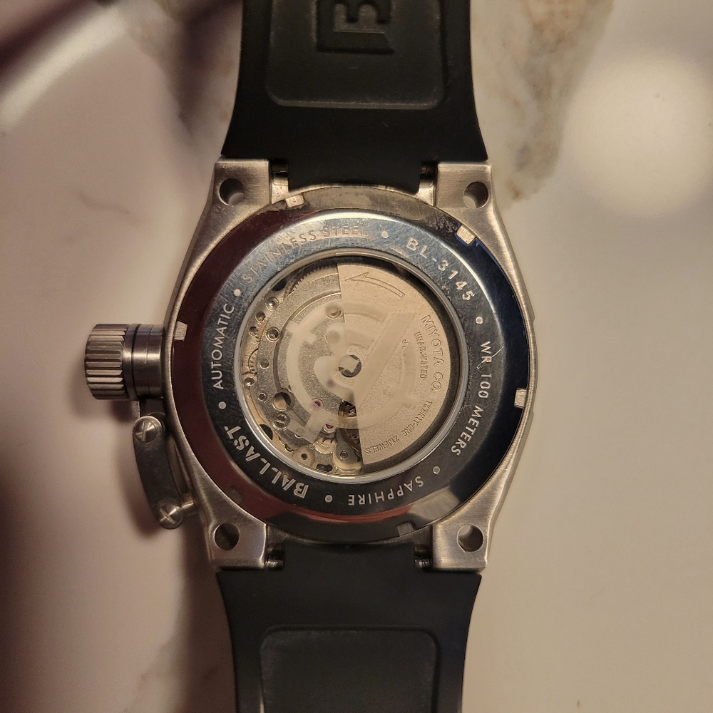 Automatic Black Men's Watch - Bold, Sporty Design - Picture 4 of 4